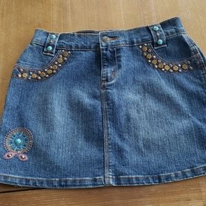 SPLASH DENIM SKIRT